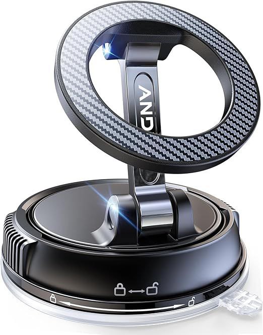 🔥 ANDERY Car Phone Holder for Magsafe [78+LBS Strongest Suction & 2400gf Magnetic] 360° Adjustable Car Phone Mount, Phone