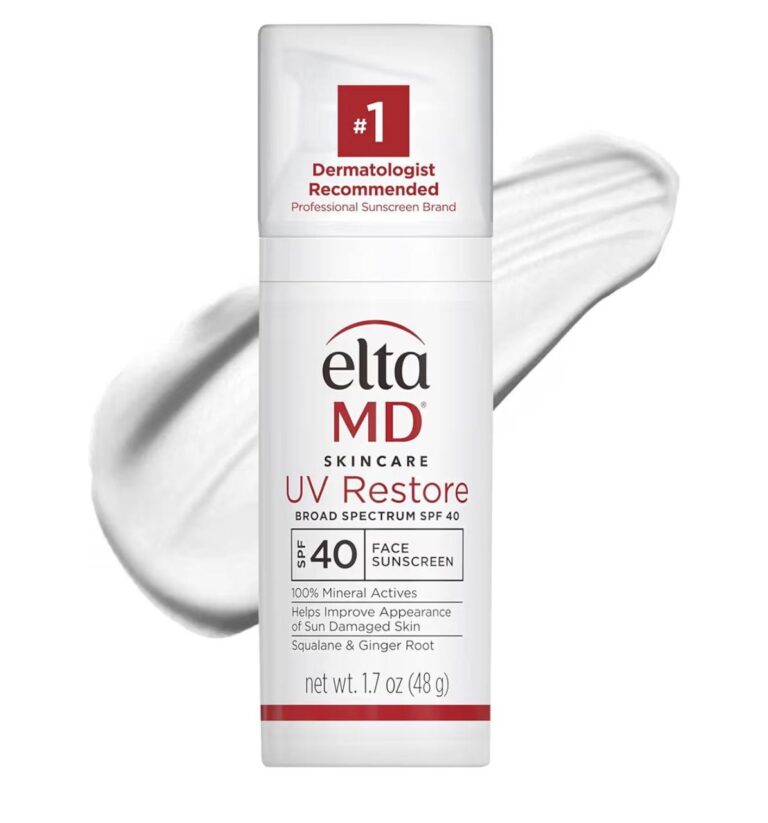🔥 EltaMD UV Restore,Face Sunscreen, SPF 40, Mineral Sunscreen for Sun Damaged Skin Repair, Anti-Aging Zinc Oxide Sunscreen  — $21  (was $48)