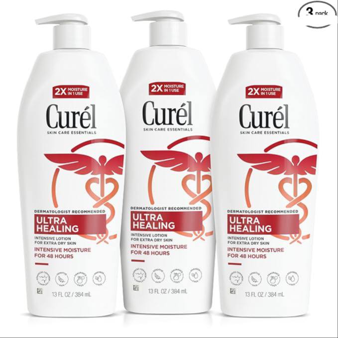 🔥 Curel Ultra Healing Lotion for Sensitive and Dry Skin, Hand and Body Lotion Repairs Moisture Barrier, Ceramide Moisturiz  — $7  (was $28)