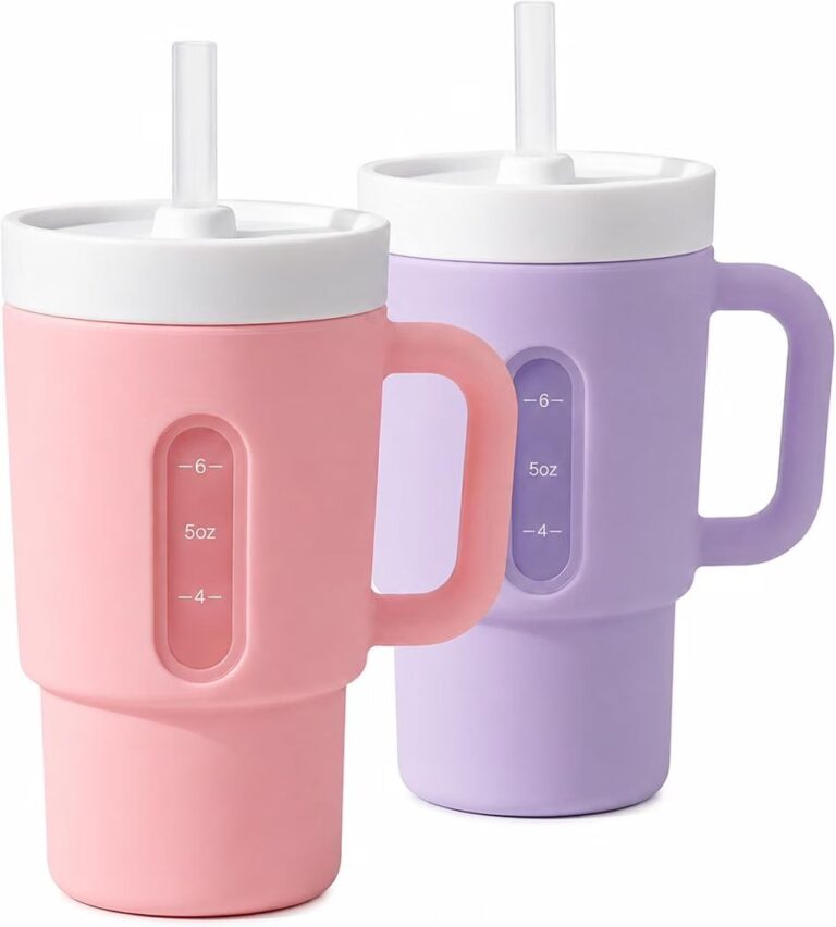 🔥 DeeCoo® My 1st Tumbler, 7oz Silicone Sippy Cup with Straw & Handle, 2-Pack BPA-Free Spill-Resistant Baby Cup for Toddler  — $2  (was $9)