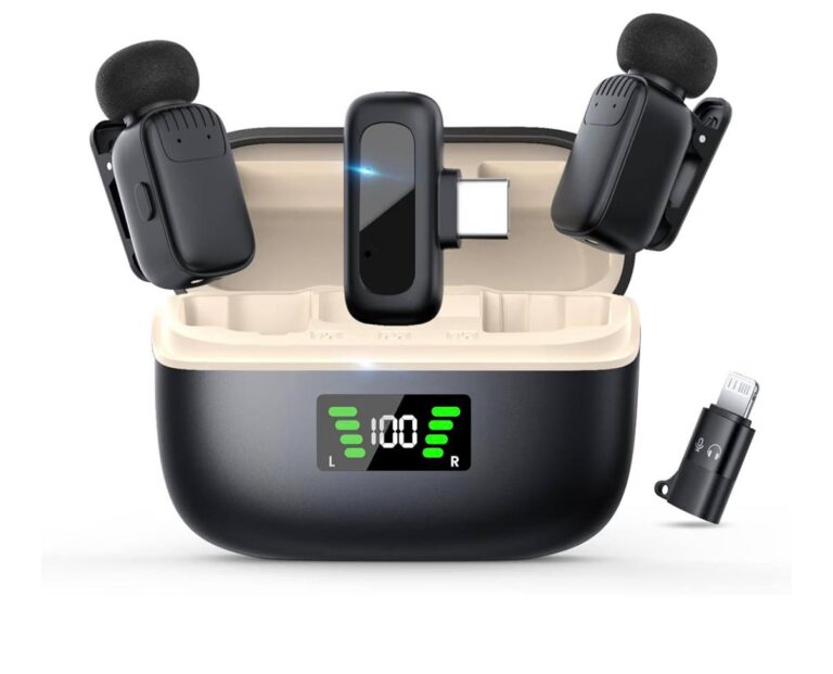 🔥 Mini Wireless Lavalier Microphone for iPhone/Android/PC with USB-C Plug, Noise Reduction, 25H Battery Life with Charging  — $9  (was $19)
