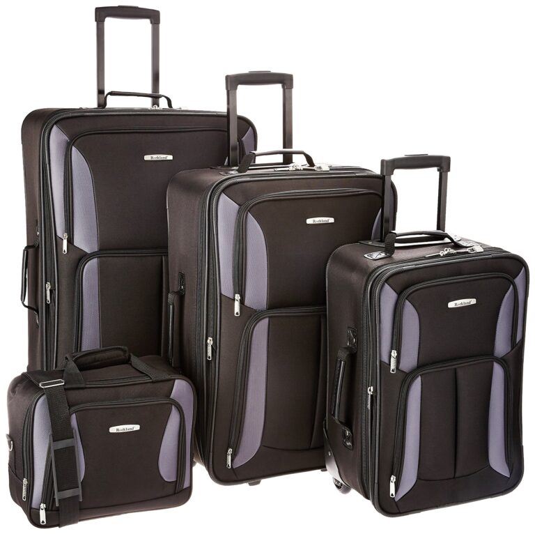 🔥 Rockland Fashion Softside 4 Piece Luggage Set, Expandable  — $50.30