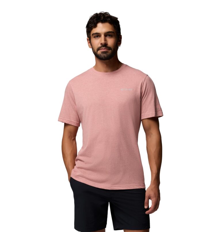 🔥 Columbia Men’s Thistletown Hills Short Sleeve T-Shirt, Washed Red/Heather  — $16.87  (was $38.00)