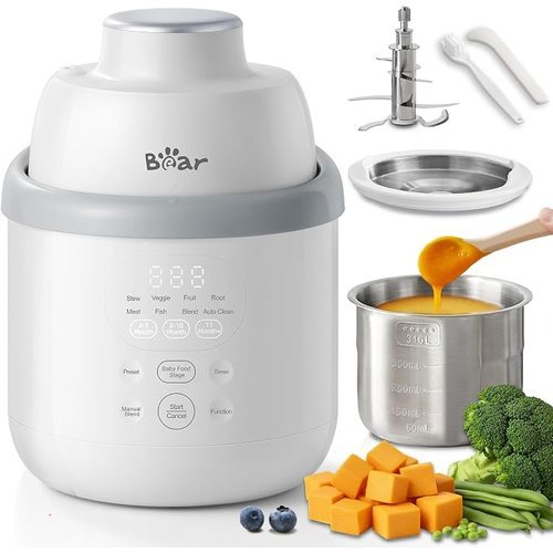🔥 Bear NutriEase AllStage Stainless Steel Baby Food Maker  — $94.99  (was $129.99)