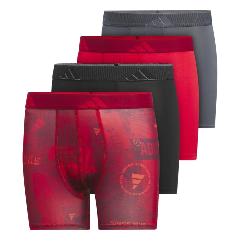 🔥 adidas Boys Performance Microfiber Boxer Briefs (4-Pack or 3-Pack)  — $14.30  (was $30.00)