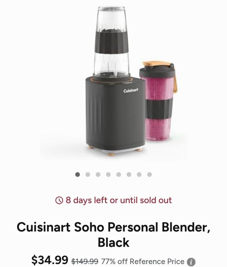 🔥 Cuisinart Soho Personal Blender, Black  — $34.99
