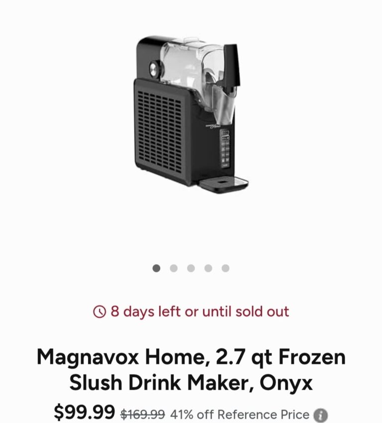 🔥 Magnavox Home, 2.7 qt Frozen Slush Drink Maker, Onyx  — $99.99