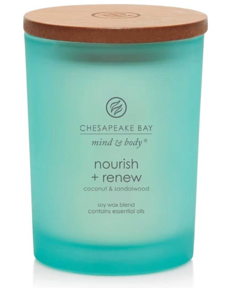🔥 Chesapeake Bay Candle Mind & Body Medium Jar Candle Nourish + Renew (Coconut & Sandalwood)  — $6  (was $14)