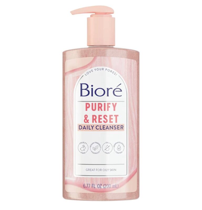🔥 Bioré Rose Quartz + Charcoal Daily Purifying Cleanser, Oil Free Facial Cleanser Energizes Skin, Dermatologist Tested and  — $3  (was $6)