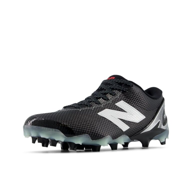 🔥 New Balance Men’s FreezeLX V5 Low Lacrosse Shoe, Black/White/Silver Metallic  — $72.77  (was $129.99)