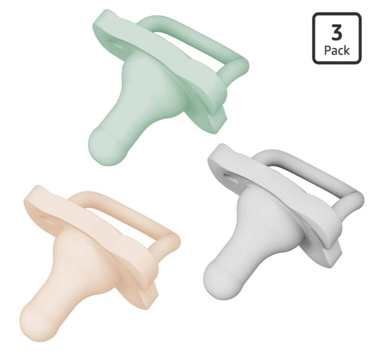 🔥 Dr. Brown’s HappyPaci 100% Silicone Baby Pacifier, Contoured One-Piece Design, Gray/Green/Ecru, 0-6m, BPA-Free, 3-Pack  — $4