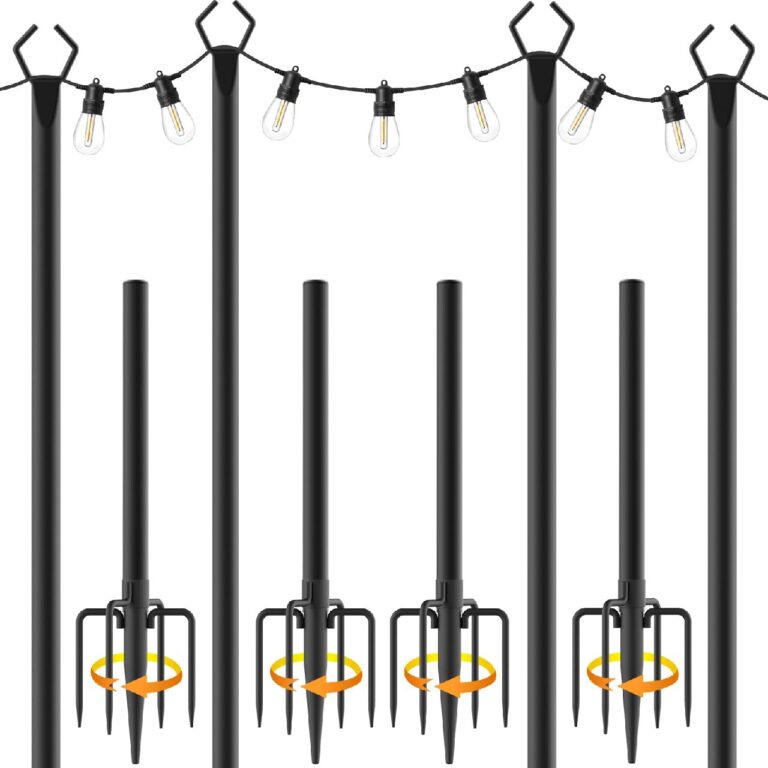 🔥 AILBTON 10Ft String Light Poles 4 Pack,Light Poles for Outside Lights,Outdoor with  — $30.49  (was $55.99)