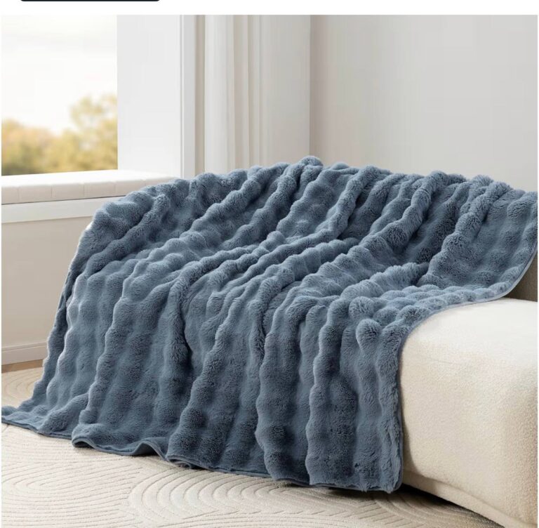 🔥 Berkshire Faux Fur & Velisse Reversible Blanket – Ultra Soft Plush Blanket for Couch and Bed, Luxury Fluffy Sofa Decor,   — $21  (was $99)