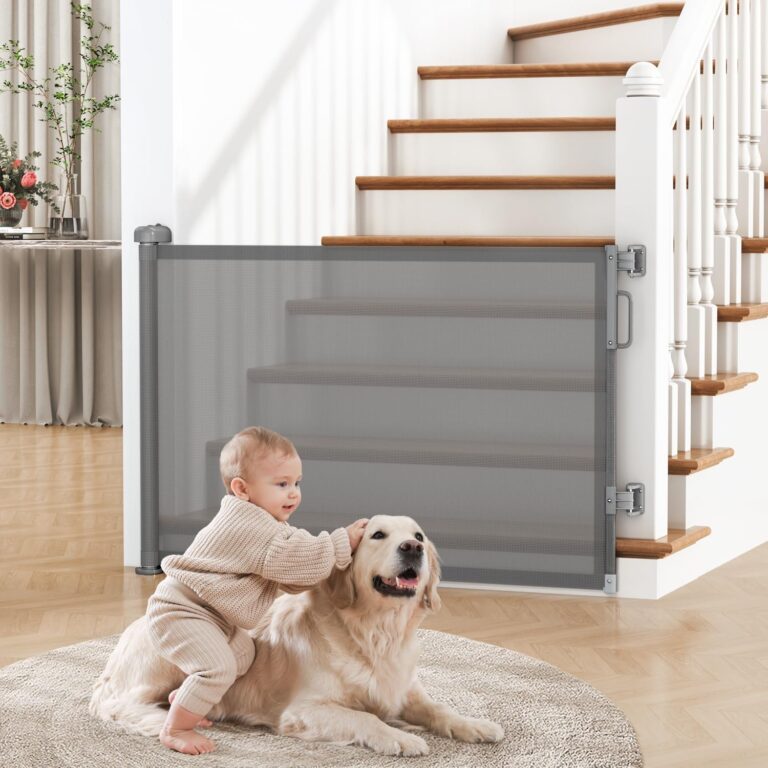 🔥 Cideny Retractable Baby Gate for Stairs & Doorways, Mesh Dog Gate Indoor Outdoor  — $16.37  (was $39.99)