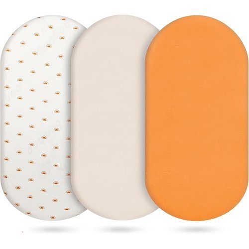 🔥 Muslin Bassinet Sheets (Orange  — $5.99  (was $19.99)
