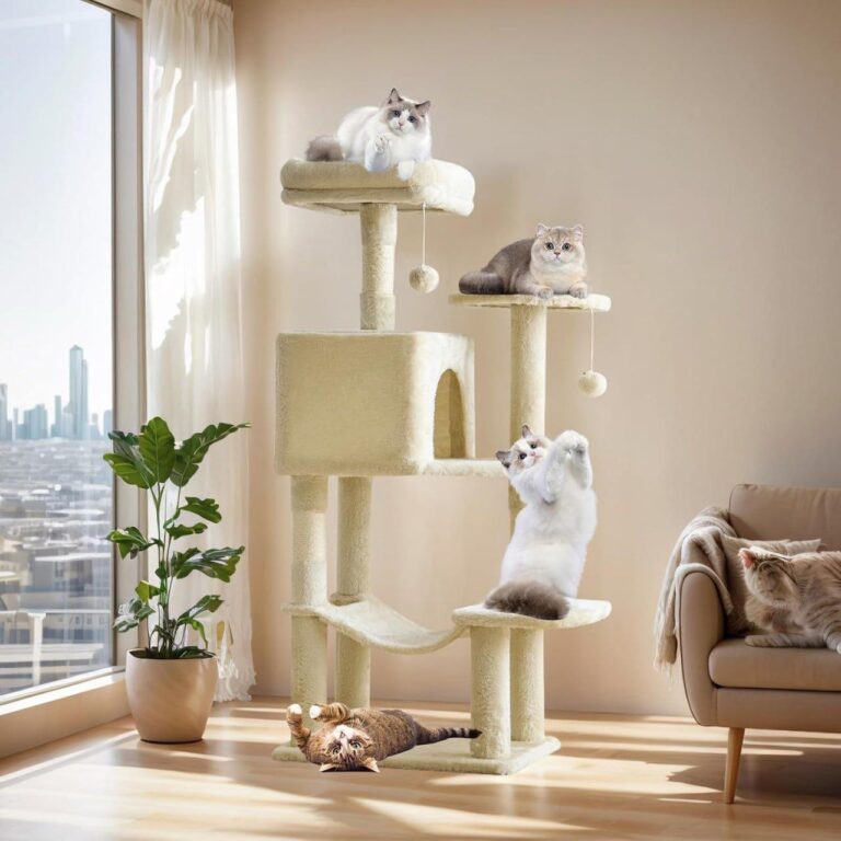 🔥 44” Indoor Cat Climbing Tower
