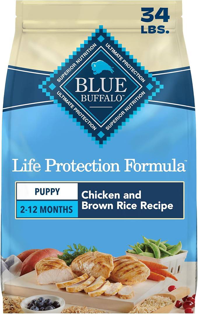 🔥 Blue Buffalo Life Protection Formula Chicken & Brown Rice Puppy Dry Dog Food with DHA & ARA, Supports Immunity with Anti  — $51  (was $87)