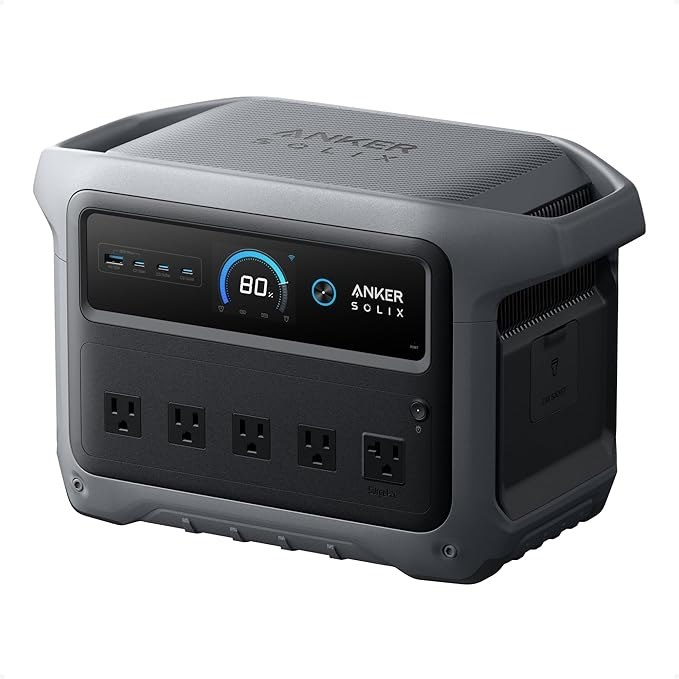 🔥 Anker SOLIX C1000 Gen 2 Portable Power Station, 2,000W (Peak 3,000W) Solar Generator, Full Charge in 49 Min, 1,024Wh LiF