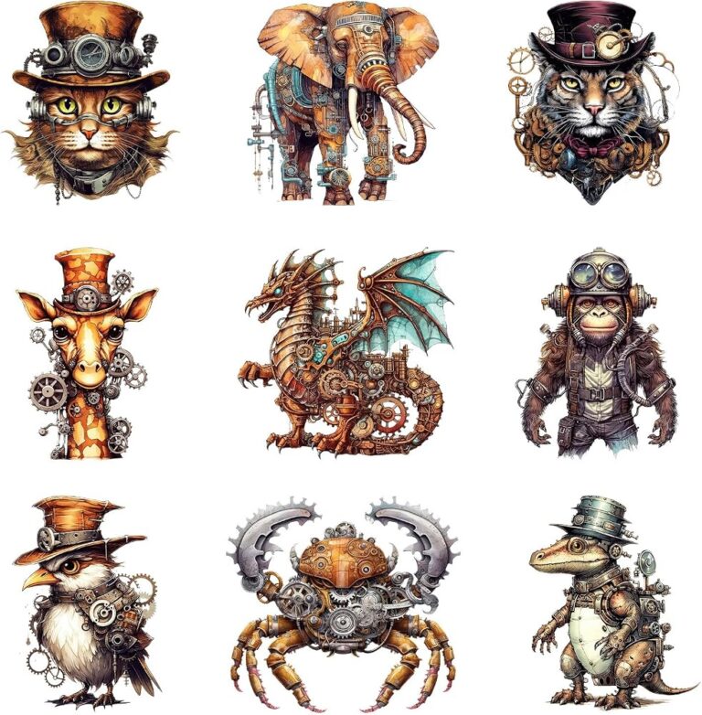 🔥 9pcs Steampunk Iron-Ons  — $3  (was $13)