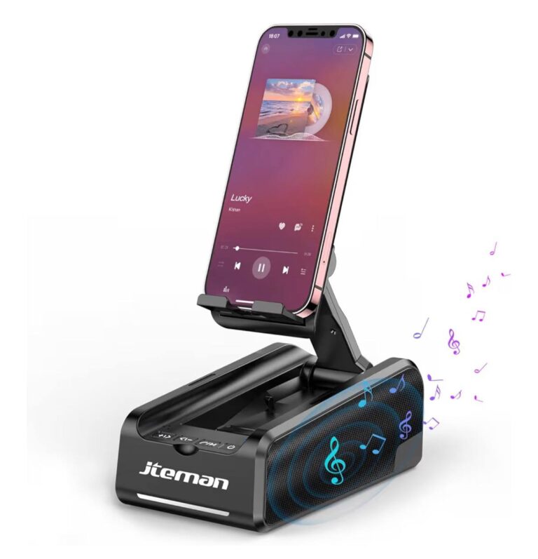 🔥 Cell Phone Stand with Bluetooth Speaker, Desktop Kitchen Gadgets Stand Speaker  — $15.99  (was $15.99)