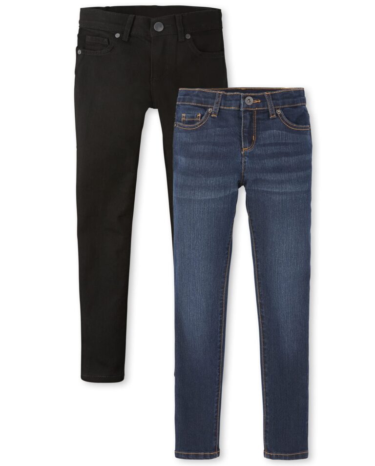 🔥 The Children’s Place Girls Super Skinny Jeans,Black Wash/Victory Blue Wash 2 Pack,12  — $20.68  (was $49.95)