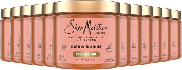 🔥 SheaMoisture Define&Shine Styling Gel+Flaxseed 12ct Coconut&Hibiscus Hydrates,Holds Your Style All Day Infused With Glyc  — $36  (was $119)