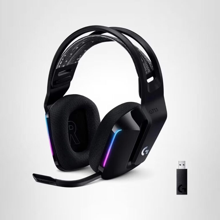 🔥 Logitech G733 Lightspeed Wireless Gaming Headset, Suspension Headband, Lightsync RGB, Blue VO!CE Mic, PRO-G Audio – Blac  — $89  (was $159)