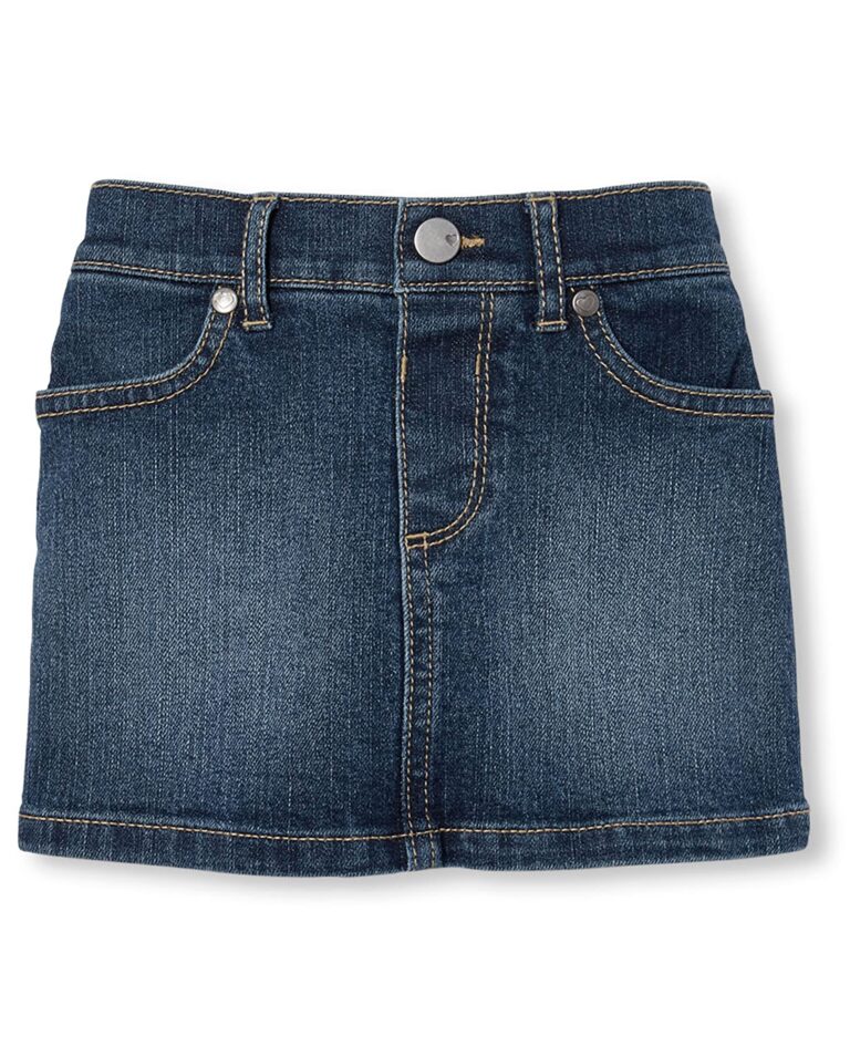 🔥 The Children’s Place baby girls Toddler Denim Skort Skirt, China Blue  — $9.99  (was $19.95)