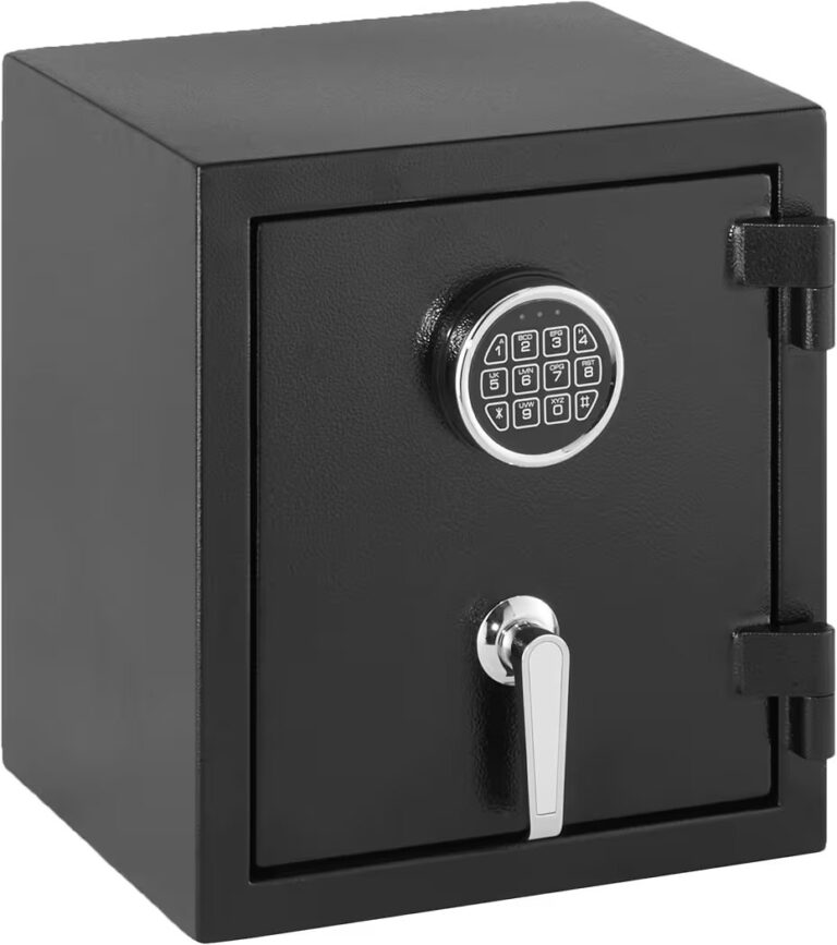 🔥 Amazon Basics Fire Resistant Security Safe with Programmable Electronic Keypad for Documents and Valuables, 0.83 Cubic F  — $119  (was $241)