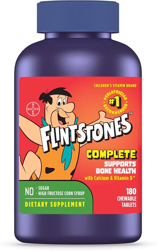 🔥 Flintstones Vitamins Chewable Kids Vitamins, Complete Multivitamin for Kids and Toddlers with Iron, Calcium, Vitamin C,   — $8  (was $17)