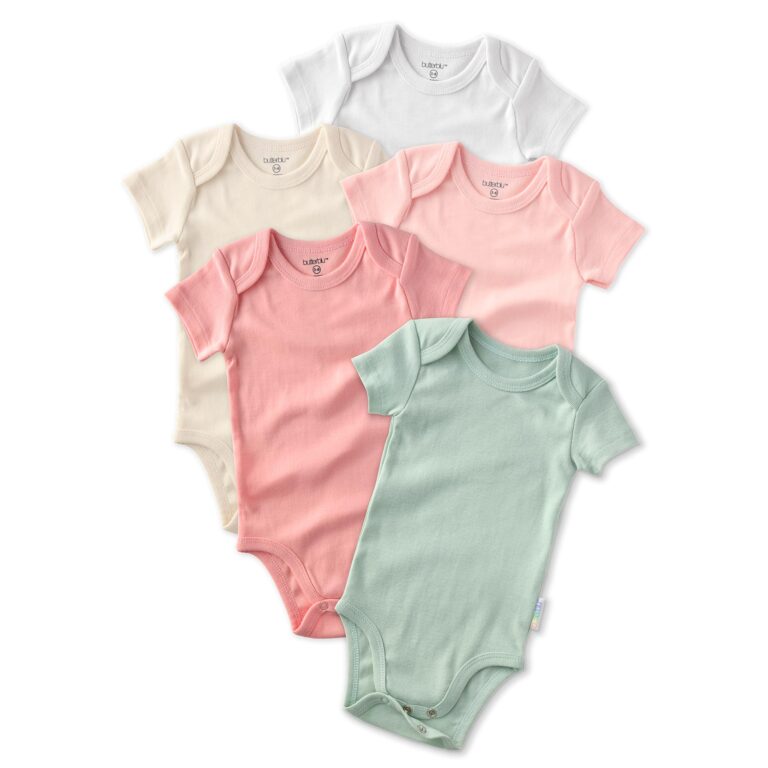 🔥 Butterblu Avery 5-Pack Short Sleeve Bodysuits​ 100% Organic Cotton for Baby Boys​ & Girls  — $14.69  (was $29.99)