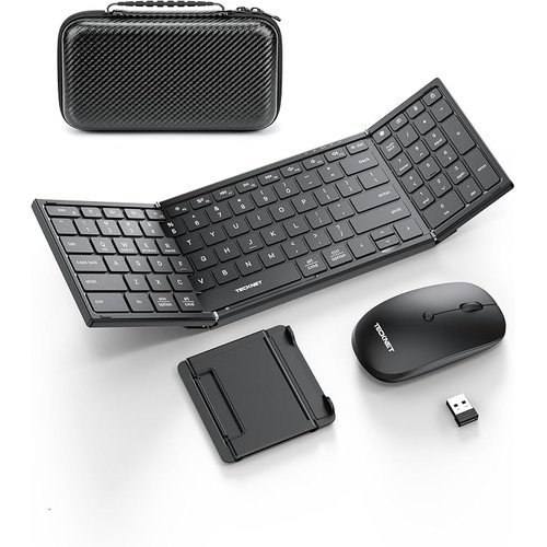 🔥 TECKNET Foldable Bluetooth Keyboard Mouse Combos  — $28.99  50% off
