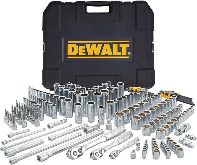 🔥 DEWALT 192 Pcs. Mechanics Tool Set, 1/2, 1/4, 3/8 Socket Set, SAE and Metric Socket Wrench Set, Hard Shell Tool Box (DWM  — $289.99  (was $289.99)