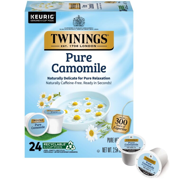 🔥 Twinings Pure Camomile Herbal Tea K-Cup Pods for Keurig, 24 Count (Pack of 1)  — $7.70  (was $18.99)