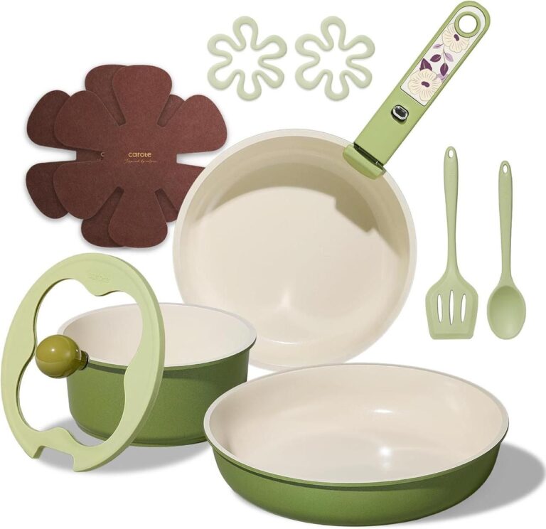 🔥 CAROTE 11pcs Ceramic Cookware Set
