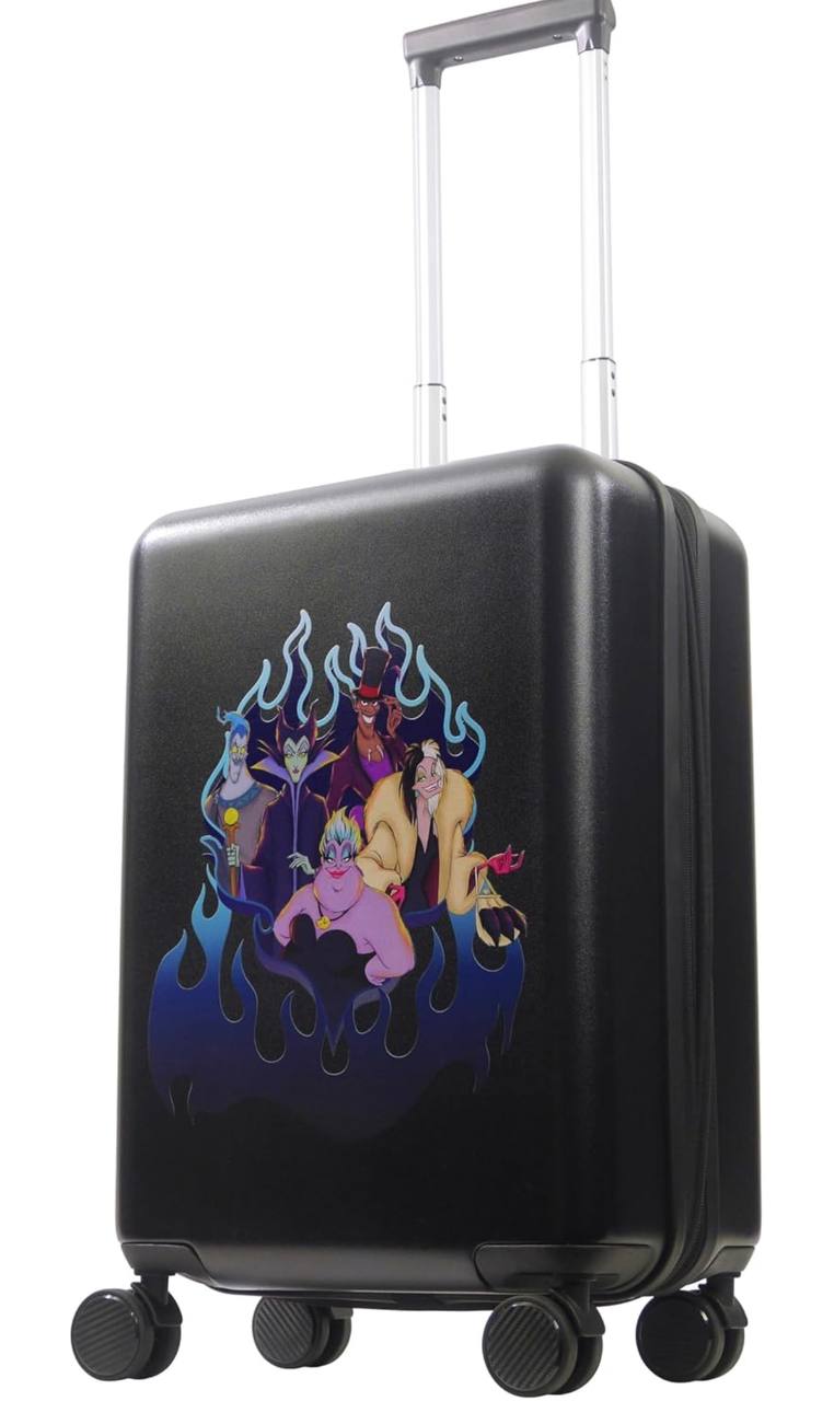 🔥 FUL Disney Villains 22.5 Inch Carry On Luggage, Hardshell Rolling Suitcase with Spinner Wheels, Black  — $69  (was $119)