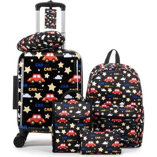 🔥 16’’ Kid’s Luggage Set with Spinner Wheels, Hardsidewith Suitcases,6 Piece  — $49.99