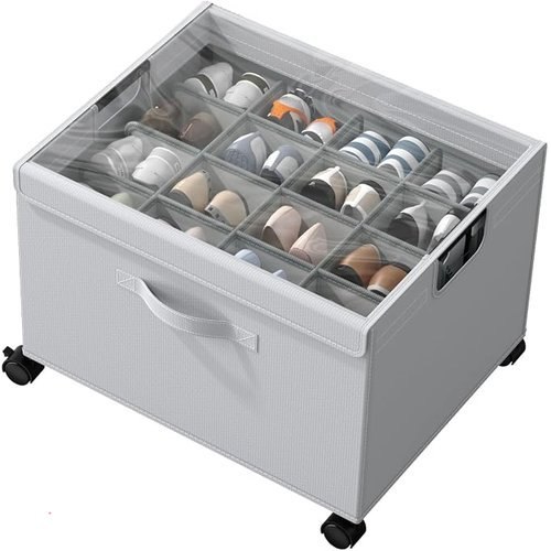 🔥 Shoe Storage with Lockable Wheels  — $23.99