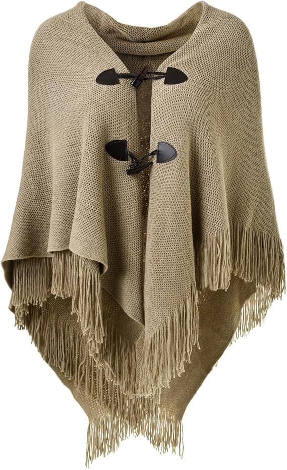 Womens Poncho Cape Shawl