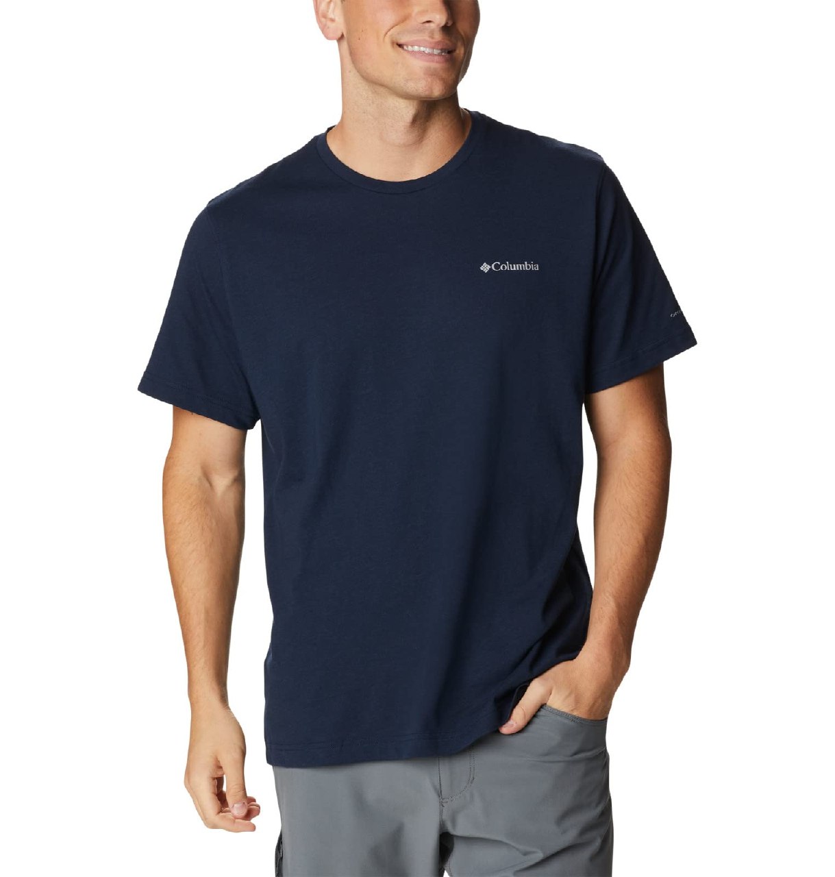 Columbia Mens Thistletown Hills Short Sleeve T-Shirt, Collegiate Navy Heather