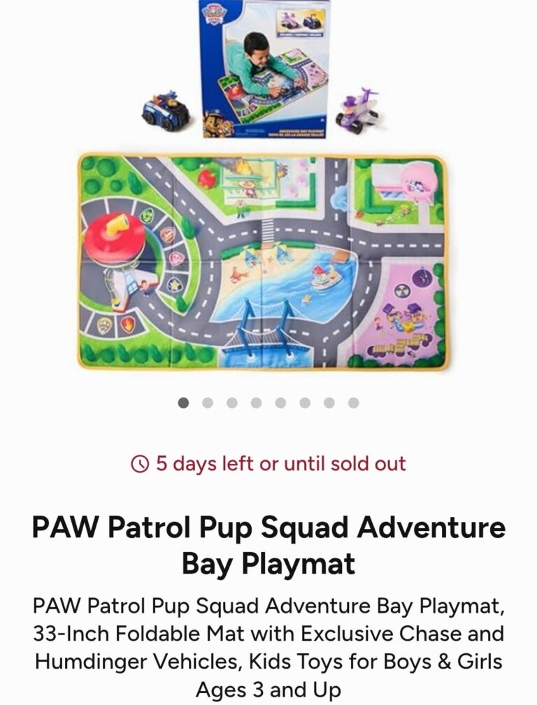 🔥 PAW Patrol Pup Squad Adventure Bay Playmat  — $17.99