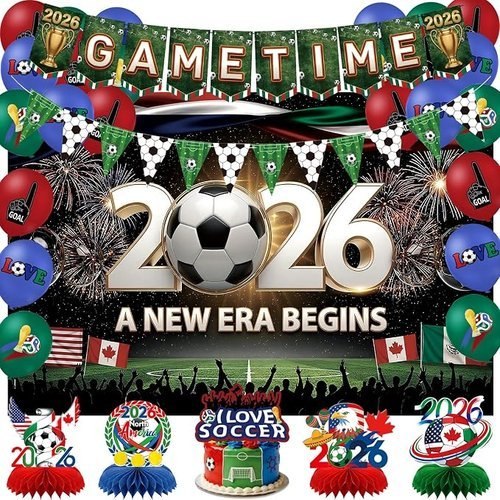 MEIWUTIE Soccer Party Decorations Kits