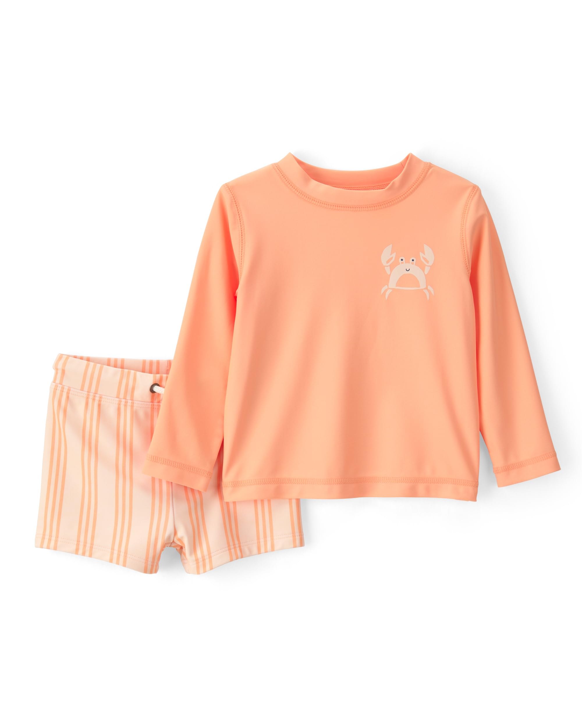 Carter's Boy 2-Piece Rashguard Trunk Set, Orange