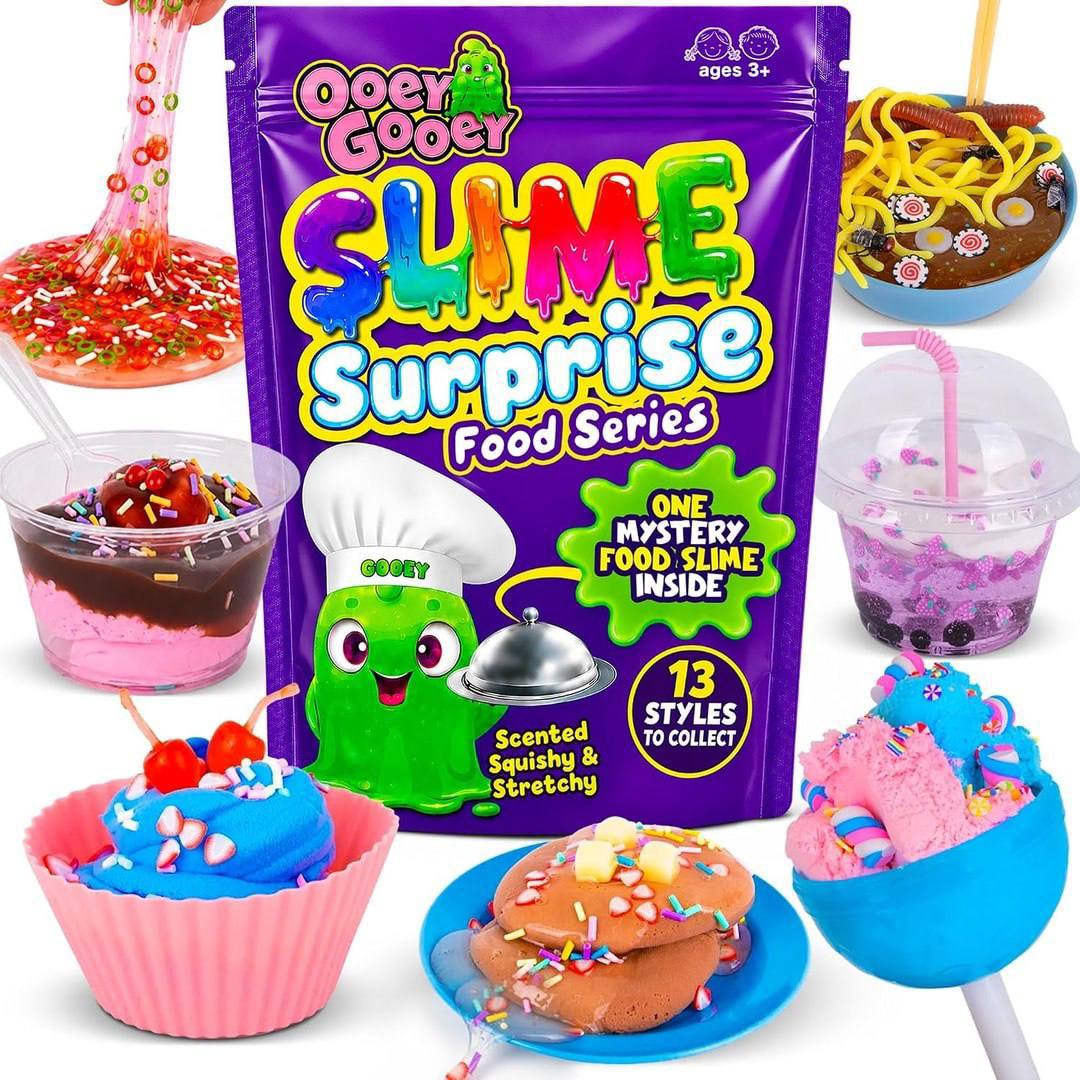 Slime Surprise Toys 1 Pack – Mystery Food Slime Toys for Kids, Scented Stretchy Slime Kit