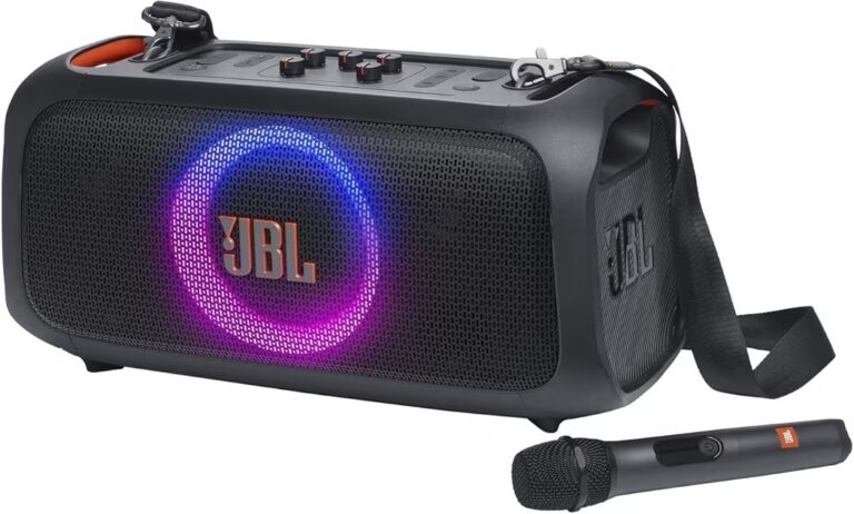 🔥 JBL PartyBox On-The-Go Essential – Portable Party Speaker with Built-in Lights and Wireless mic, Amazing JBL Pro Sound,   — $249  (was $379)