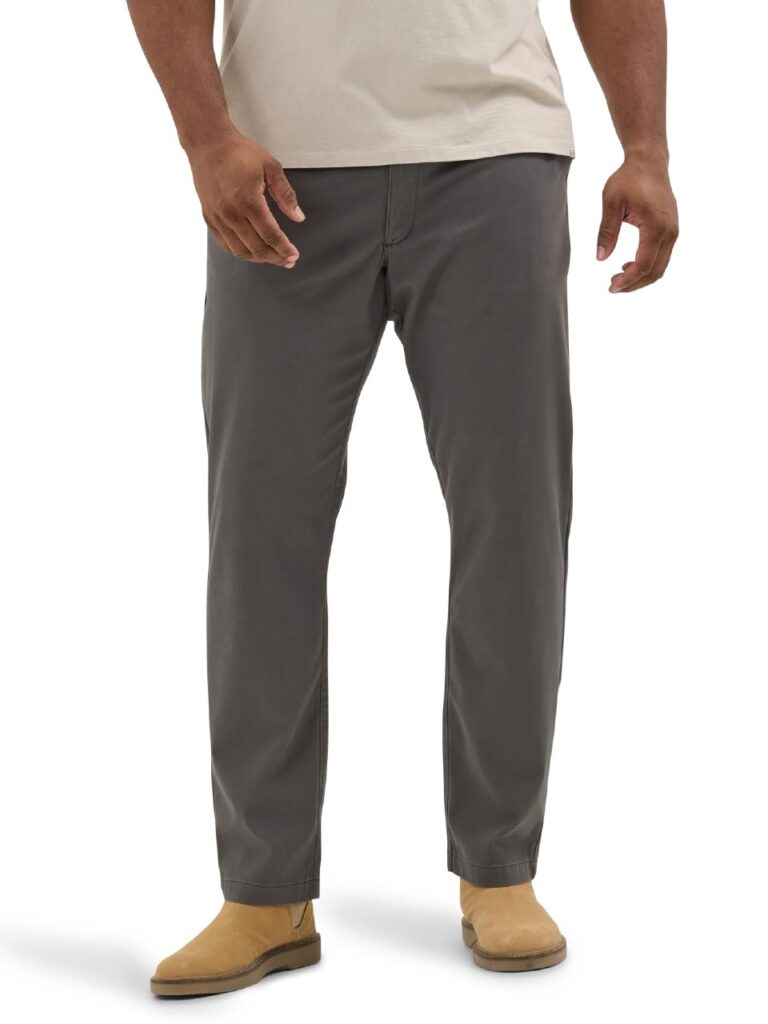 🔥 Lee Men’s Big & Tall Extreme Motion Flat Front Relaxed Taper Pant Static Gray 50W x 32L Big  — $19.76  (was $46.90)