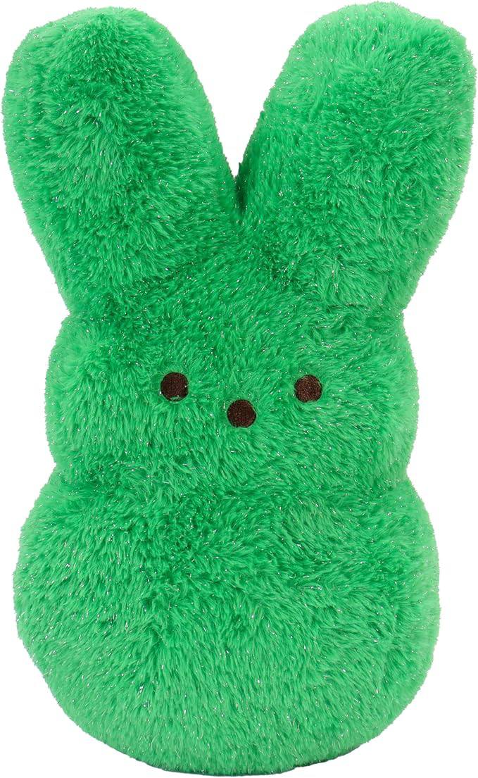 Animal Adventure | 15" Green Shaggy Bunny Peeps Plush | Easter Basket Stuffed Animals for Kids | Marshmallow Candy | Hug