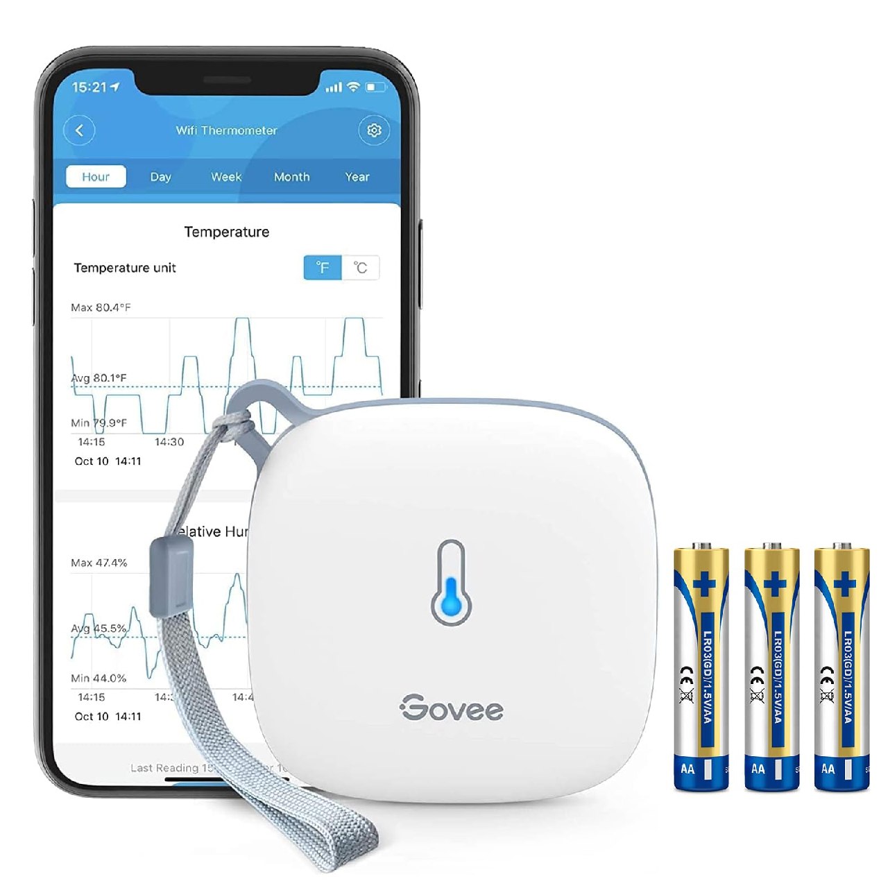 Govee Smart Thermometer Hygrometer, WiFi Humidity Temperature Sensor with App Notification Alert