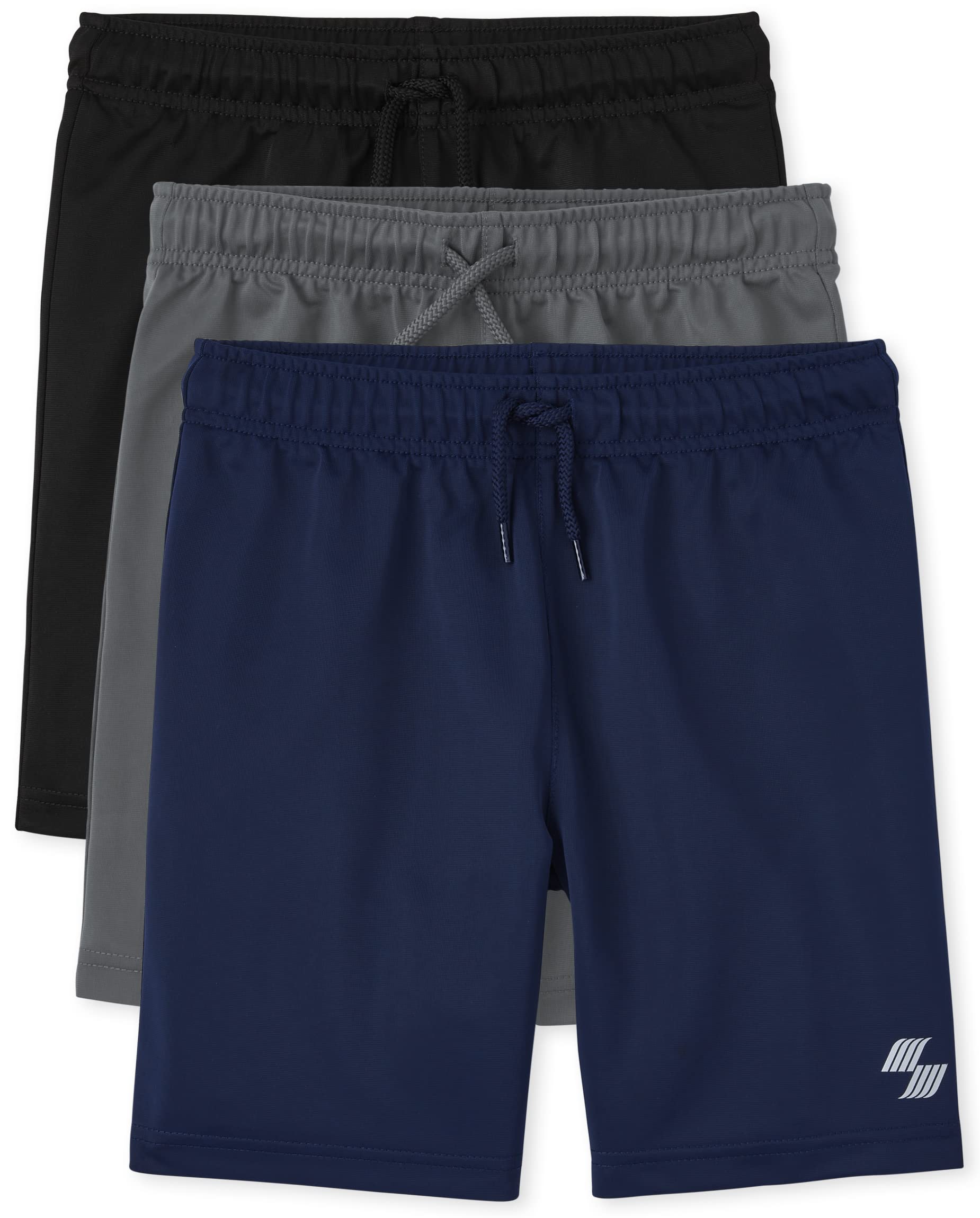 The Children's Place Boys Athletic Basketball Shorts, 3 Pack
