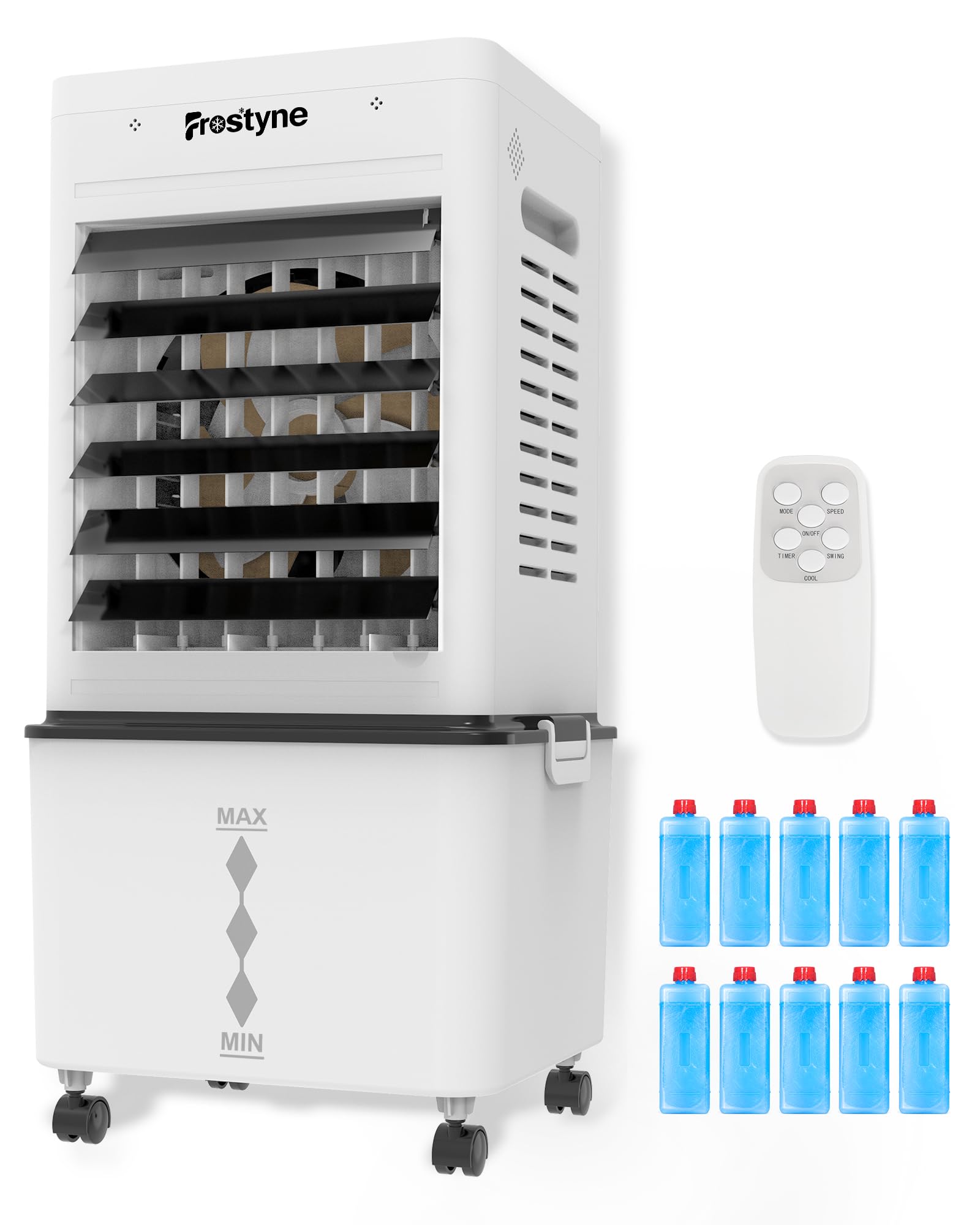 Frostyne Portable Evaporative Air Cooler w/Humidifier – 3Ga Water Tank